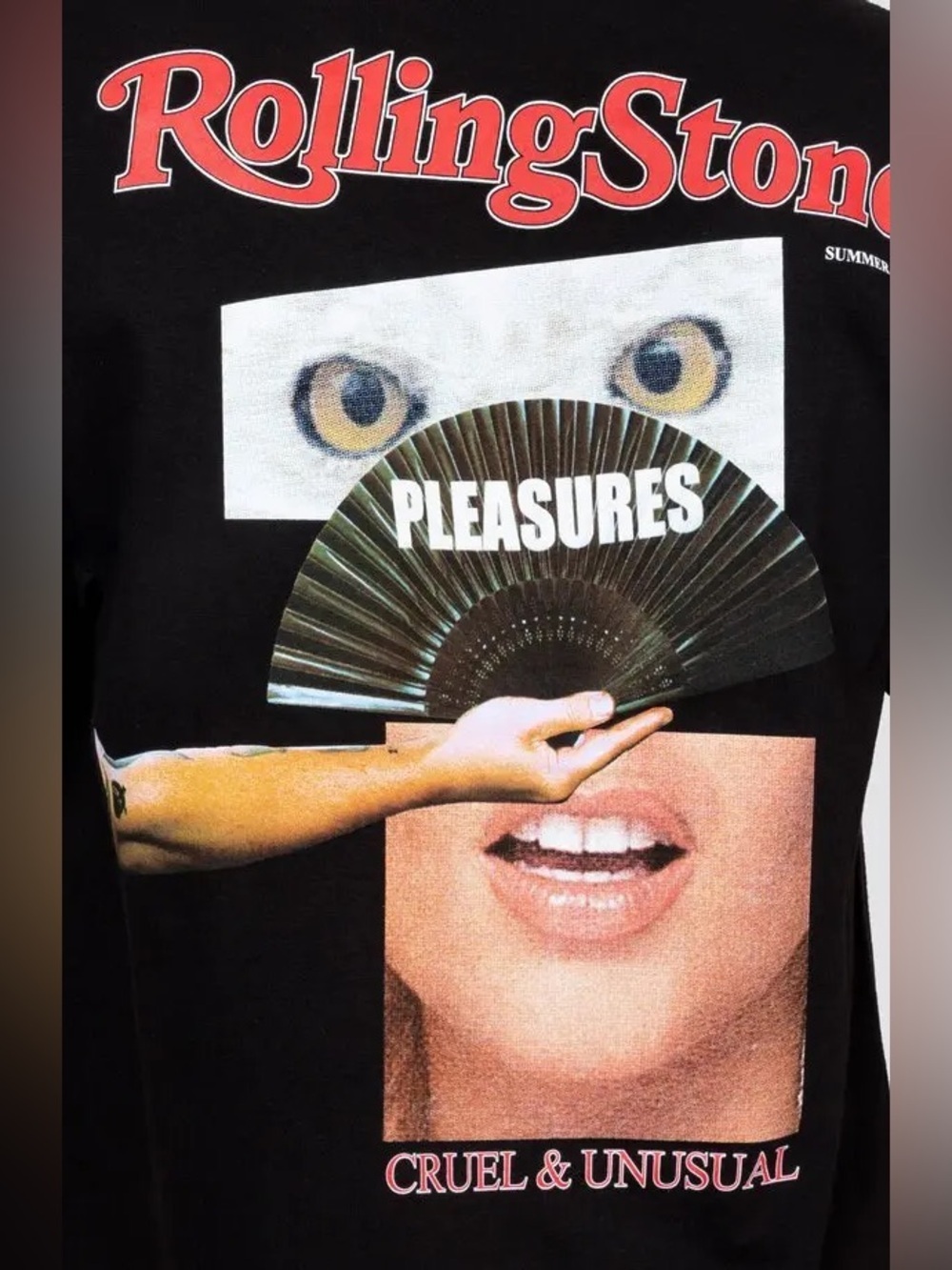 PLEASURES x Rolling Stone Media Crew 2023 Graphic T-Shirt Black Men’s M NWT - Picture 6 of 9